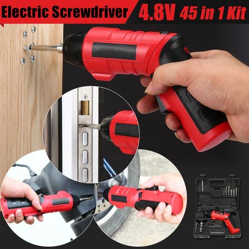 Electric Screwdriver Battery Operated Cordless Screwdriver Drill Tool + Charger
