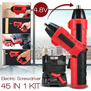 Electric Screwdriver Battery Operated Cordless Screwdriver Drill Tool + Charger