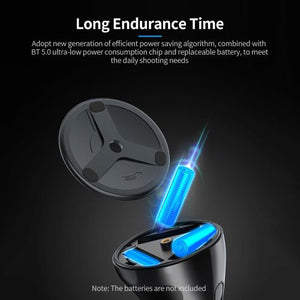 Portable Auto Face Tracking Smart Shooting Holder, 360° Rotation Selfie Stick Smartphone Live Stand Gimbal Stabilizer (Black)