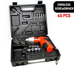 Electric Screwdriver Battery Operated Cordless Screwdriver Drill Tool + Charger